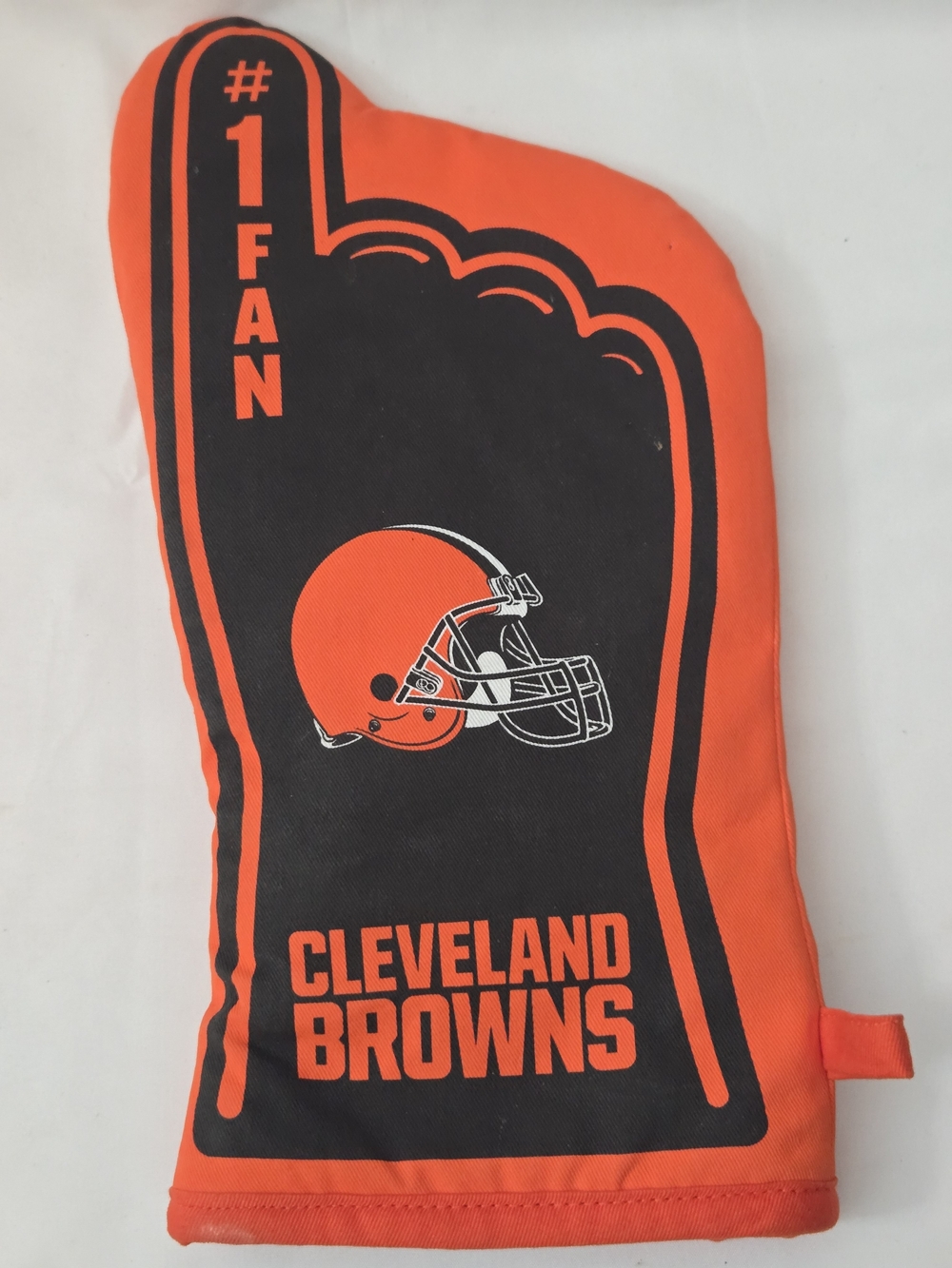 NFL Cleveland Browns Orange and Black Fan Oven Mitt